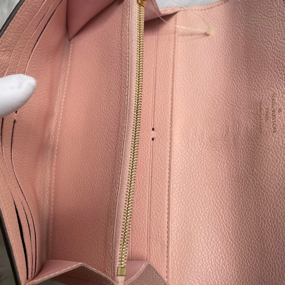 Louis Vuitton Clapton Damier Ebene Long Wallet (in pink Magnolia color ) - Picture 7 of 12